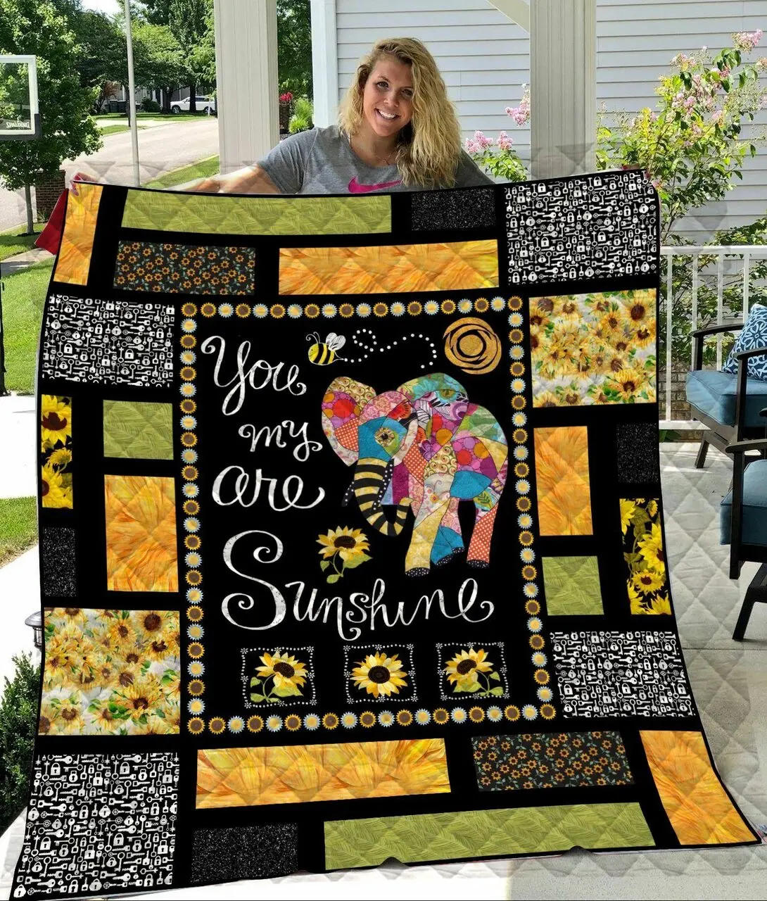 Hippie Elephant Quilt Fjw and Home Decor
