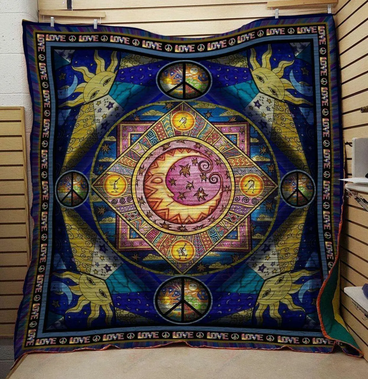 Hippie Moon 3 TH2509287CL Quilt Blanket and Home Decor