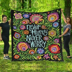 Hippie Never Worry JM6 NTTH011298 3D Customized Quilt and Home Decor