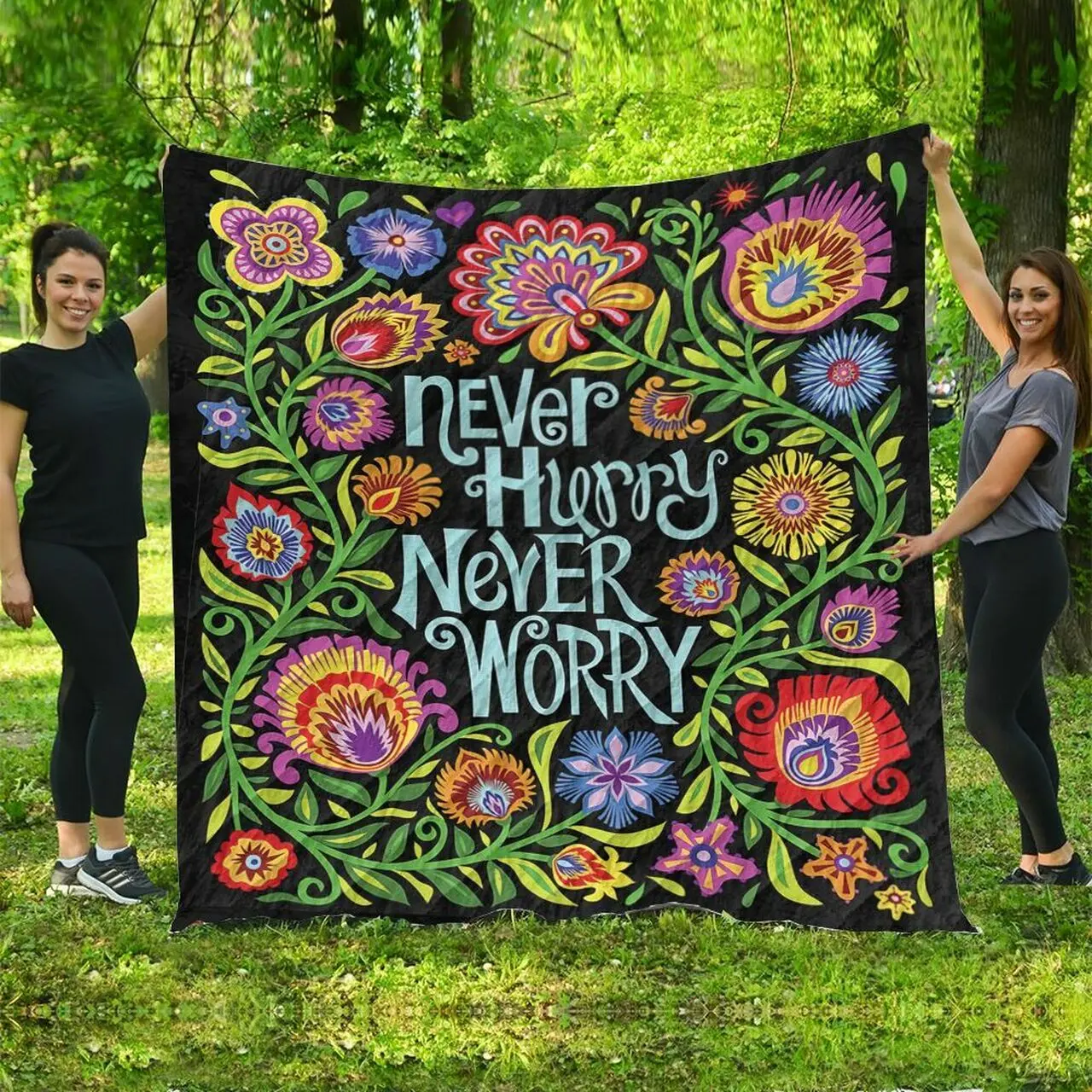 Hippie Never Worry JM6 NTTH011298 3D Customized Quilt and Home Decor