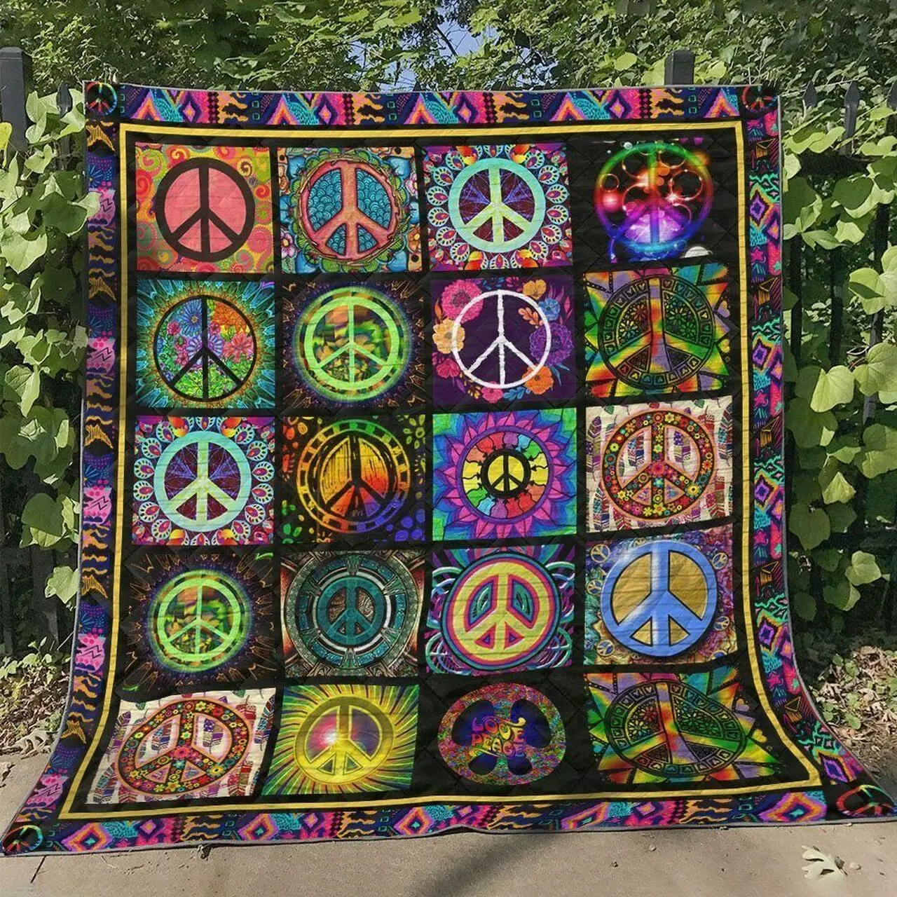 Hippie NG160703B TBG Quilt Blanket and Home Decor