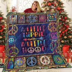 Hippie Peace Sign The Sun 3D Customized Quilt and Home Decor