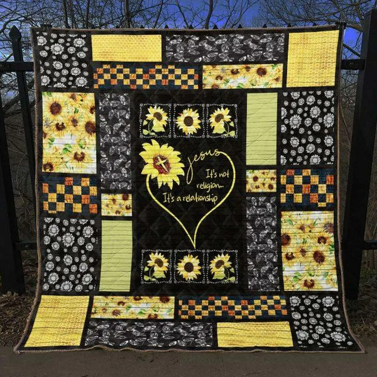 Hippie Quilt Blanket Ver 35 Quilt and Home Decor