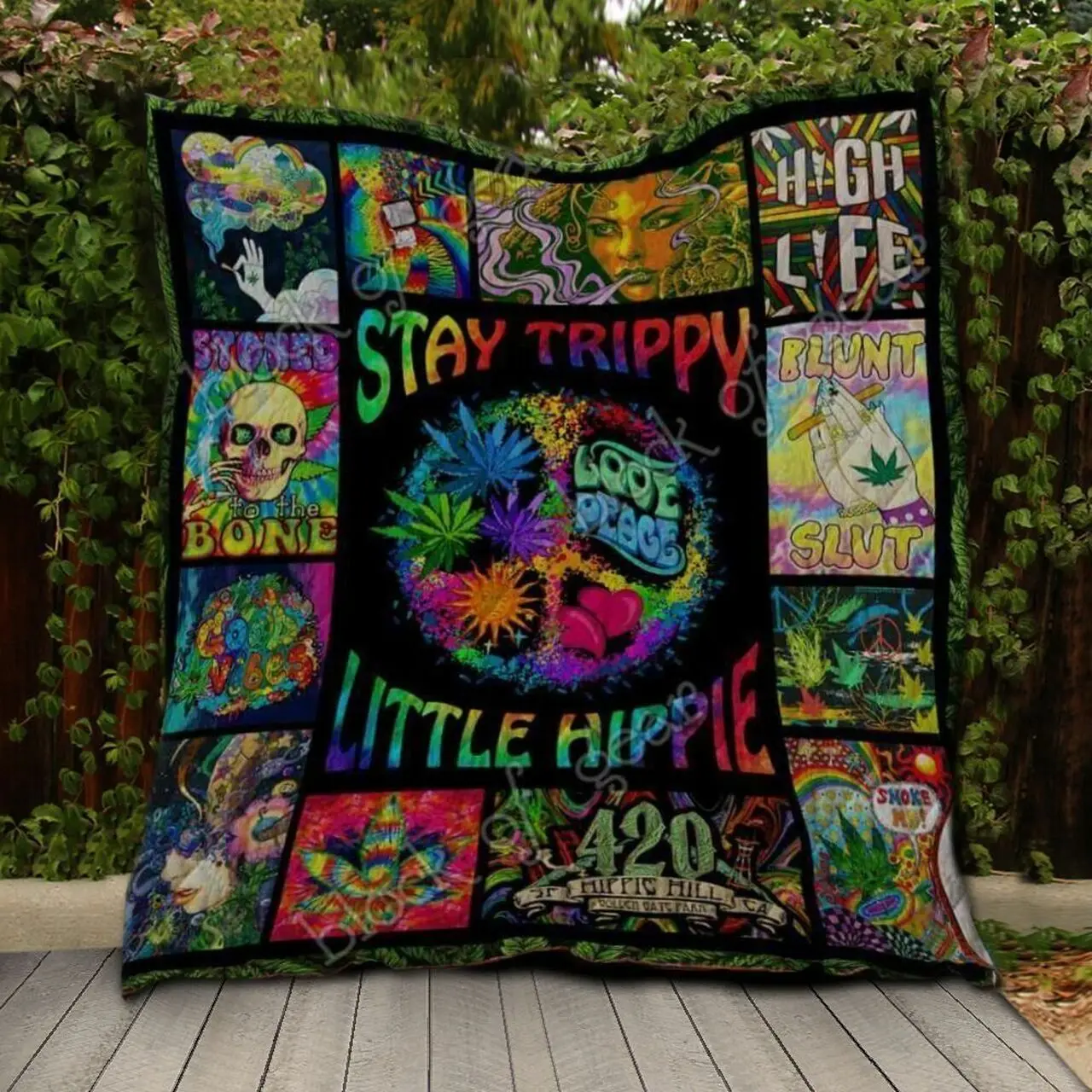 Hippie Stay Trippy CY5 NTA020398 3D Customized Quilt and Home Decor