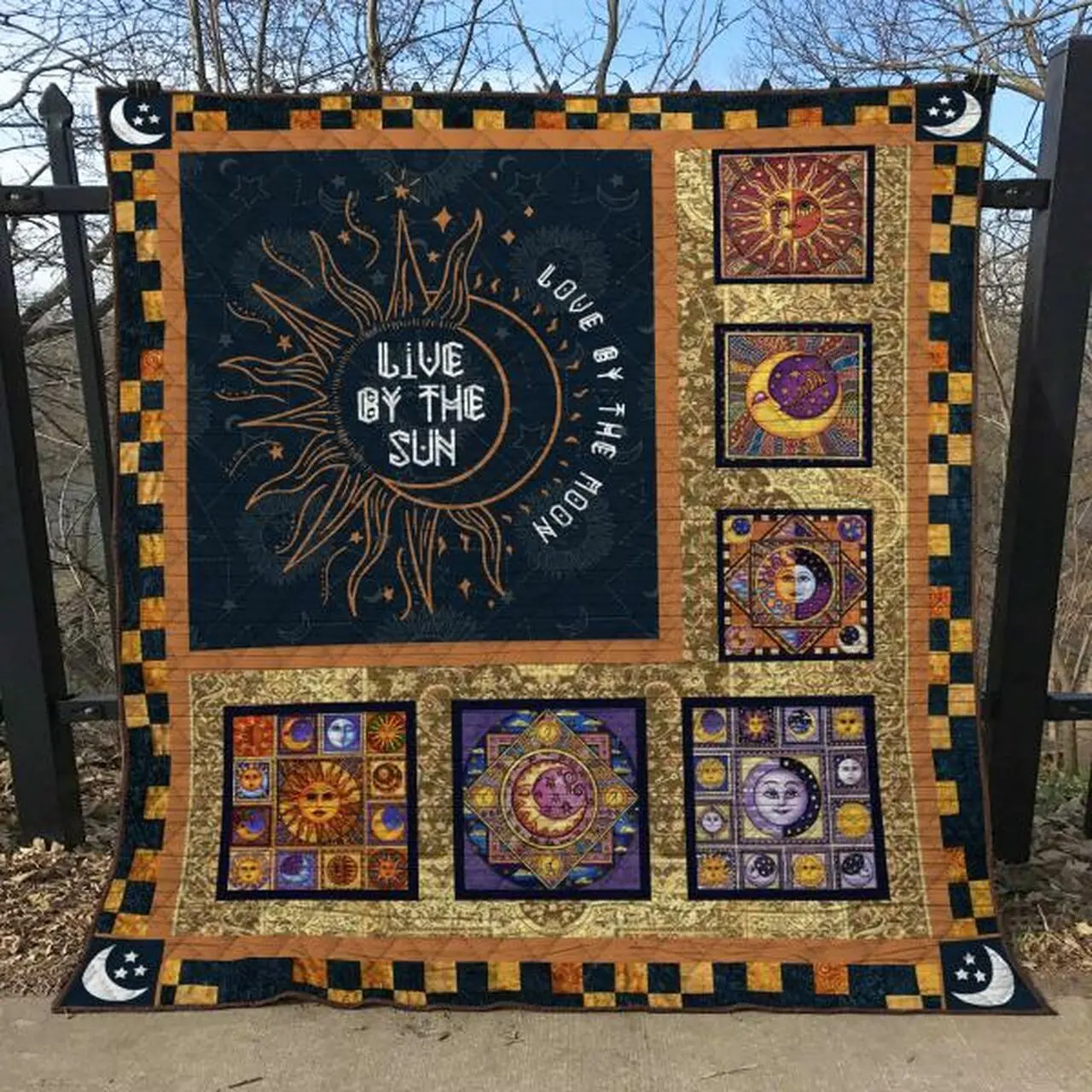 Hippie The Sun Quilt Blanket Quilt and Home Decor