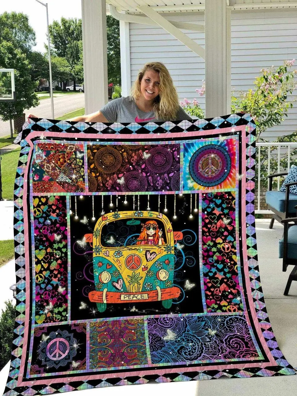 Hippie Vcb Quilt Derqbs and Home Decor