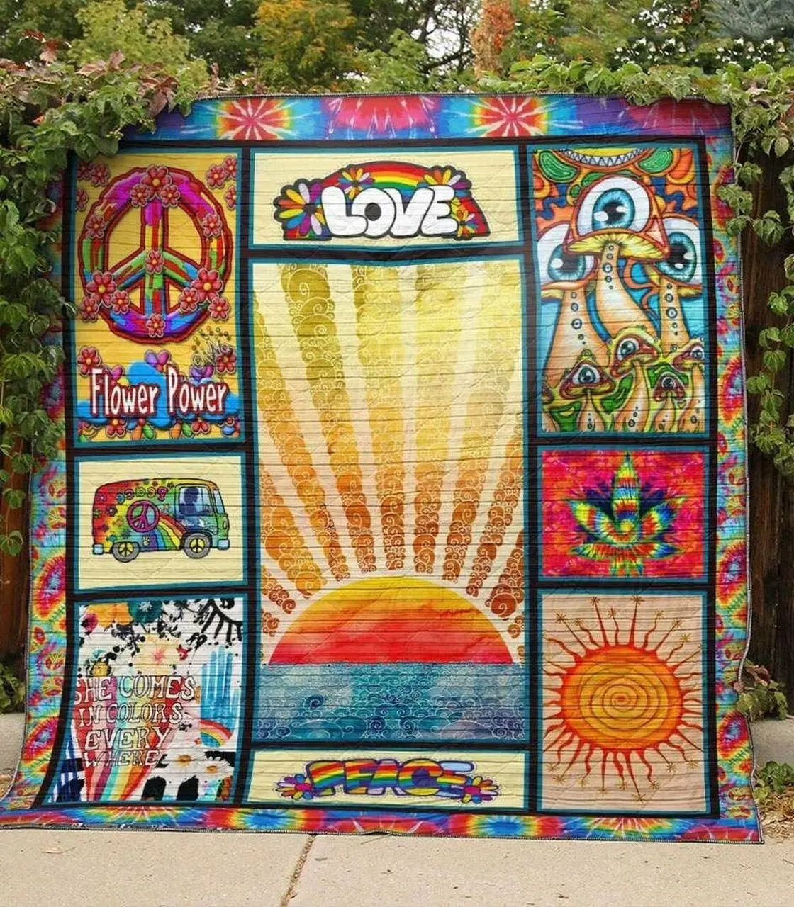 Hippie Ye170703A Tbg Quilt Blanket and Home Decor