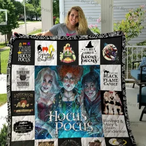 Hocus Pocus Poster Quilt Blanket Ver 2 and Home Decor