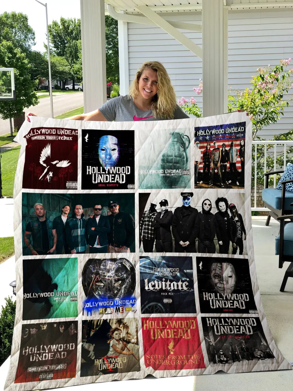 Hollywood Undead Quilt Blanket 02 and Home Decor