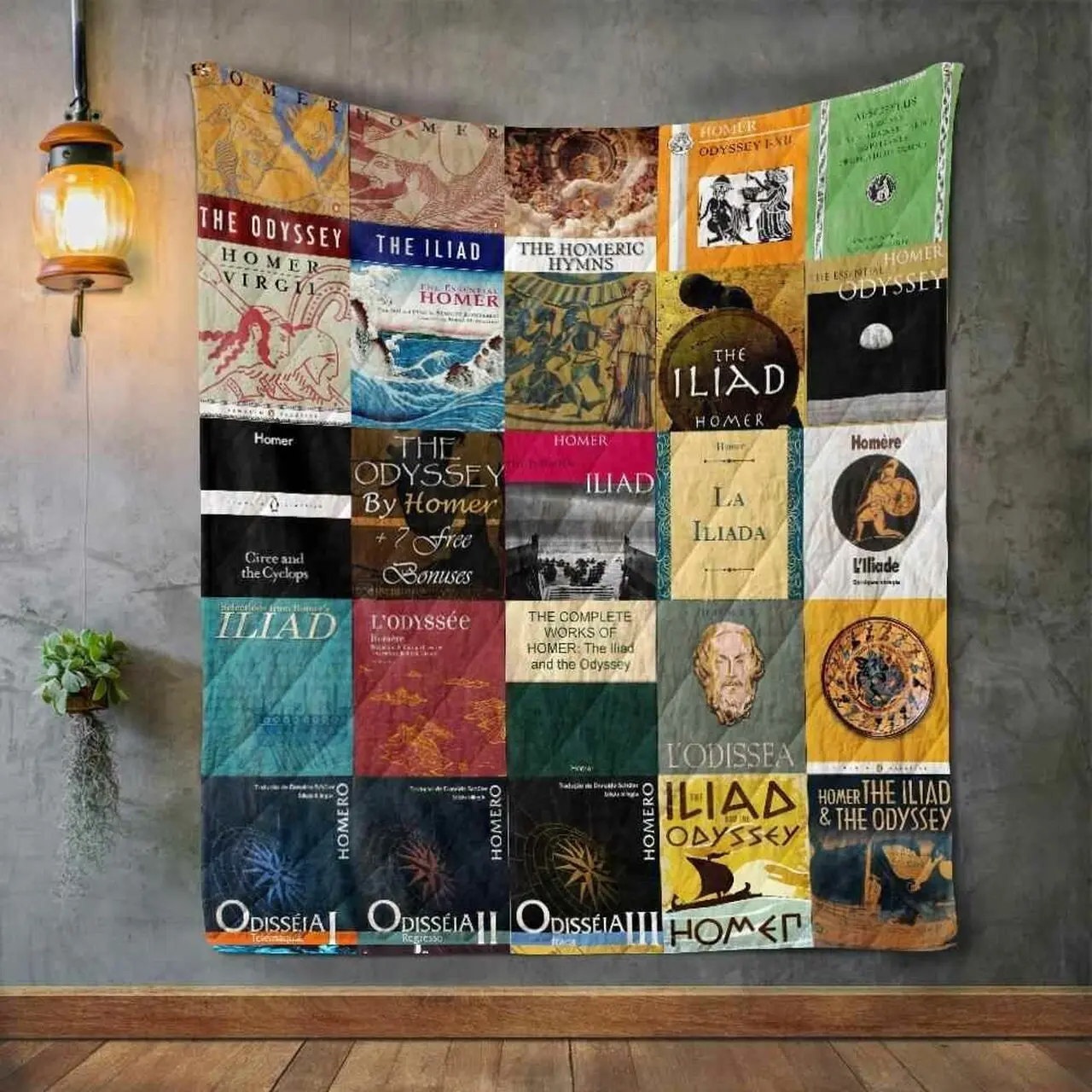 Homer Books Blanket Th1707 Quilt and Home Decor