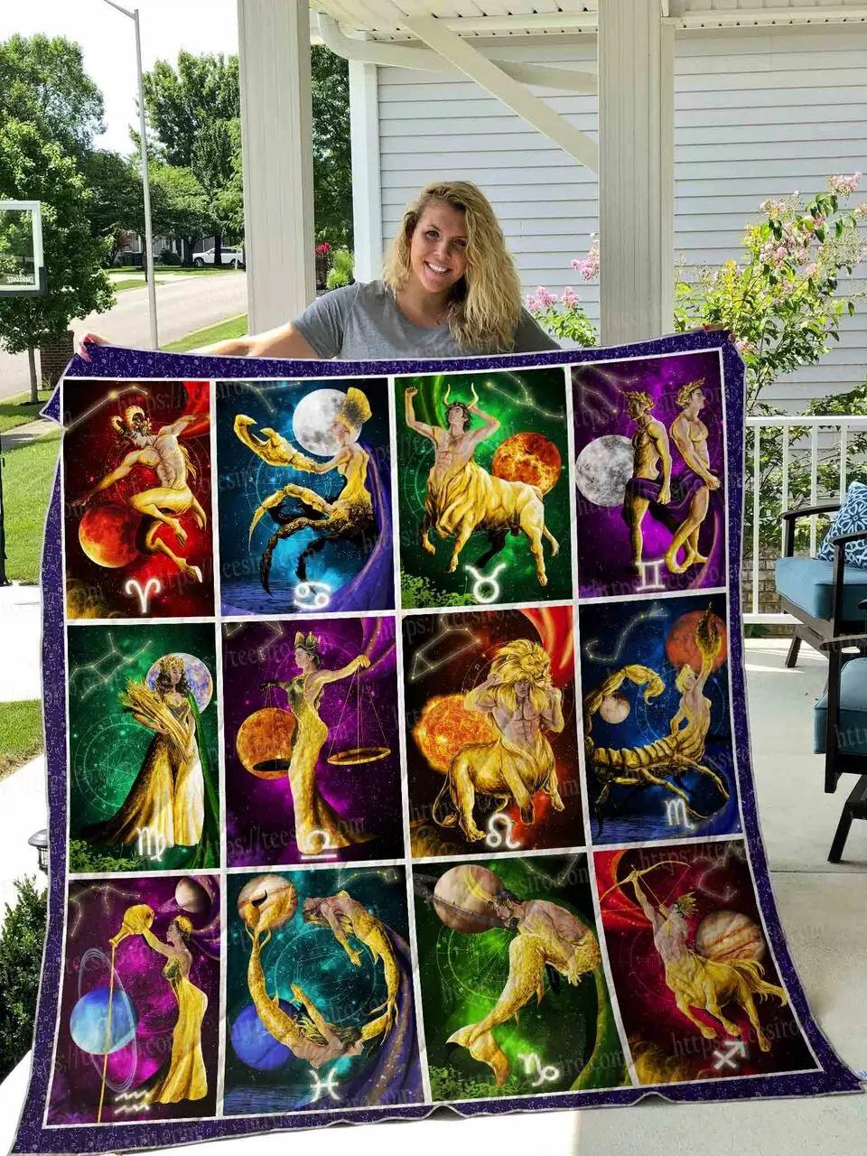 Horoscope Quilt Blanket Dhc1501391Vt and Home Decor