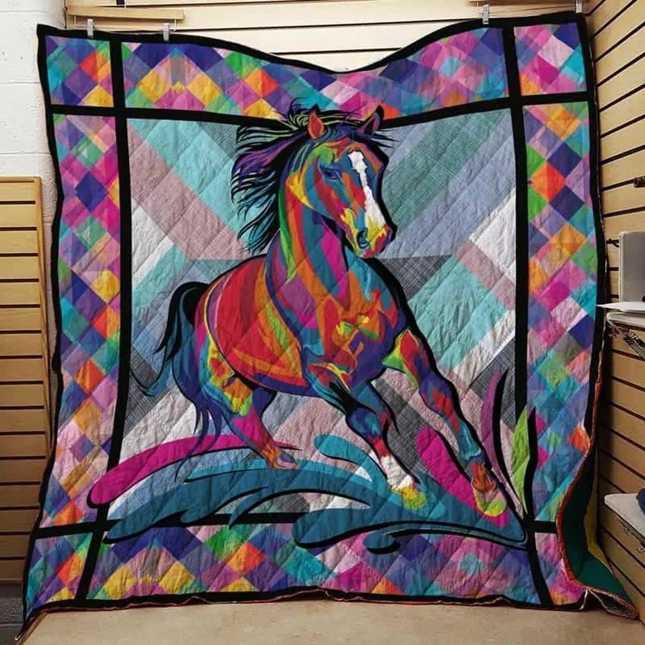 Horse Cla1610191Q Quilt Blanket and Home Decor