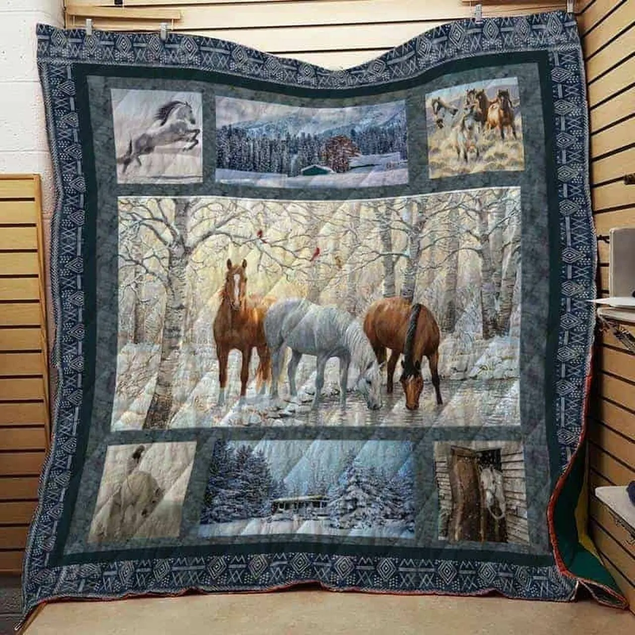 Horse Cla1610266Q Quilt Blanket and Home Decor