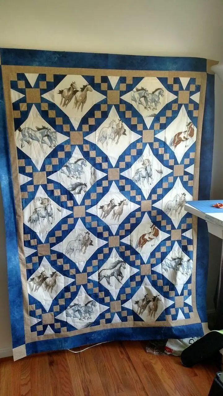 Horse Cla170640 Quilt Blanket and Home Decor