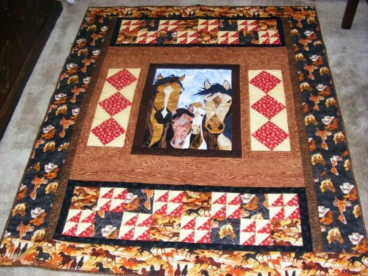 Horse Clp190648 Quilt Blanket and Home Decor