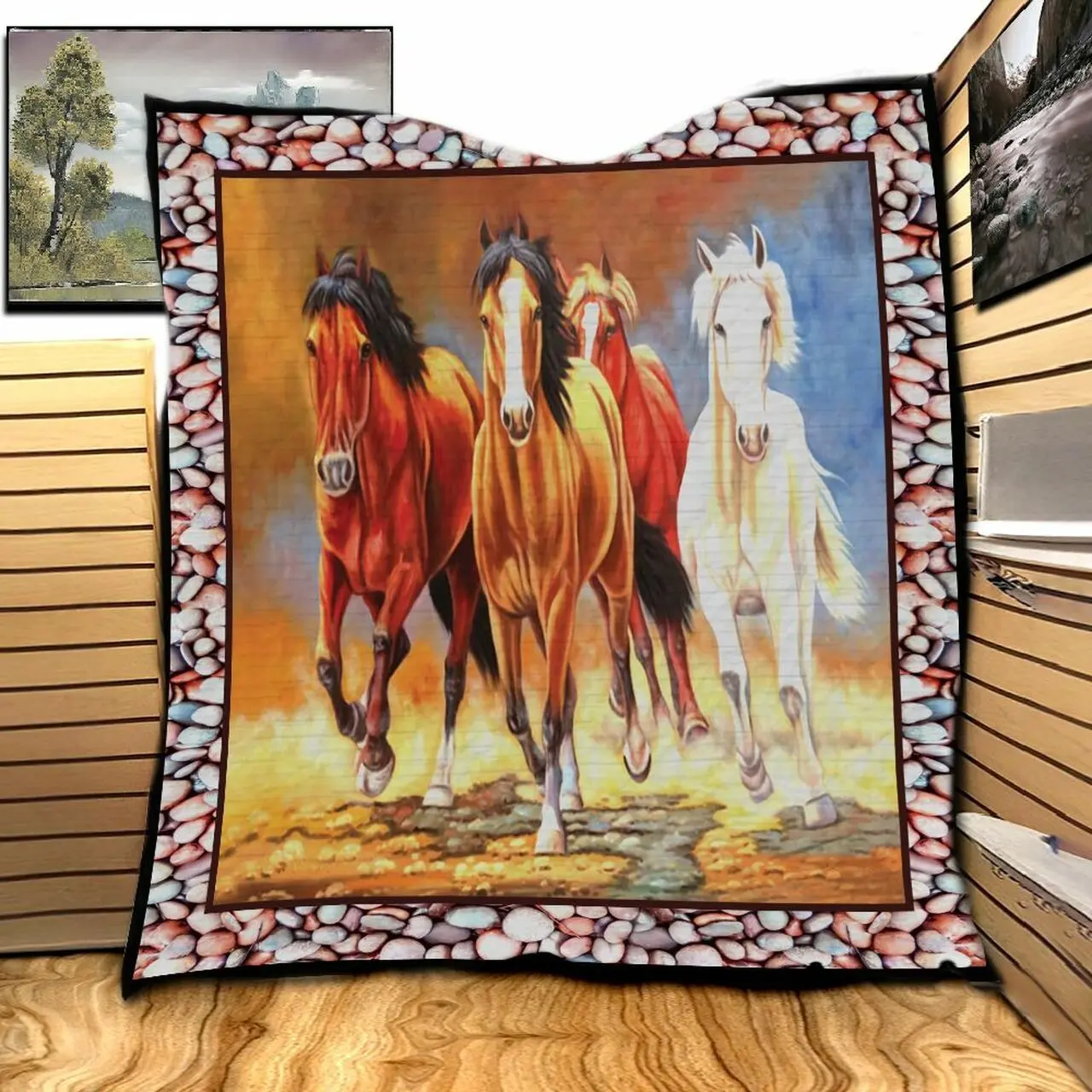 Horse Hoofbeats SH18 NTTH011298 3D Customized Quilt and Home Decor
