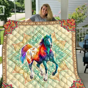 Horse Mandala JM16 NTTH011298 3D Customized Quilt and Home Decor