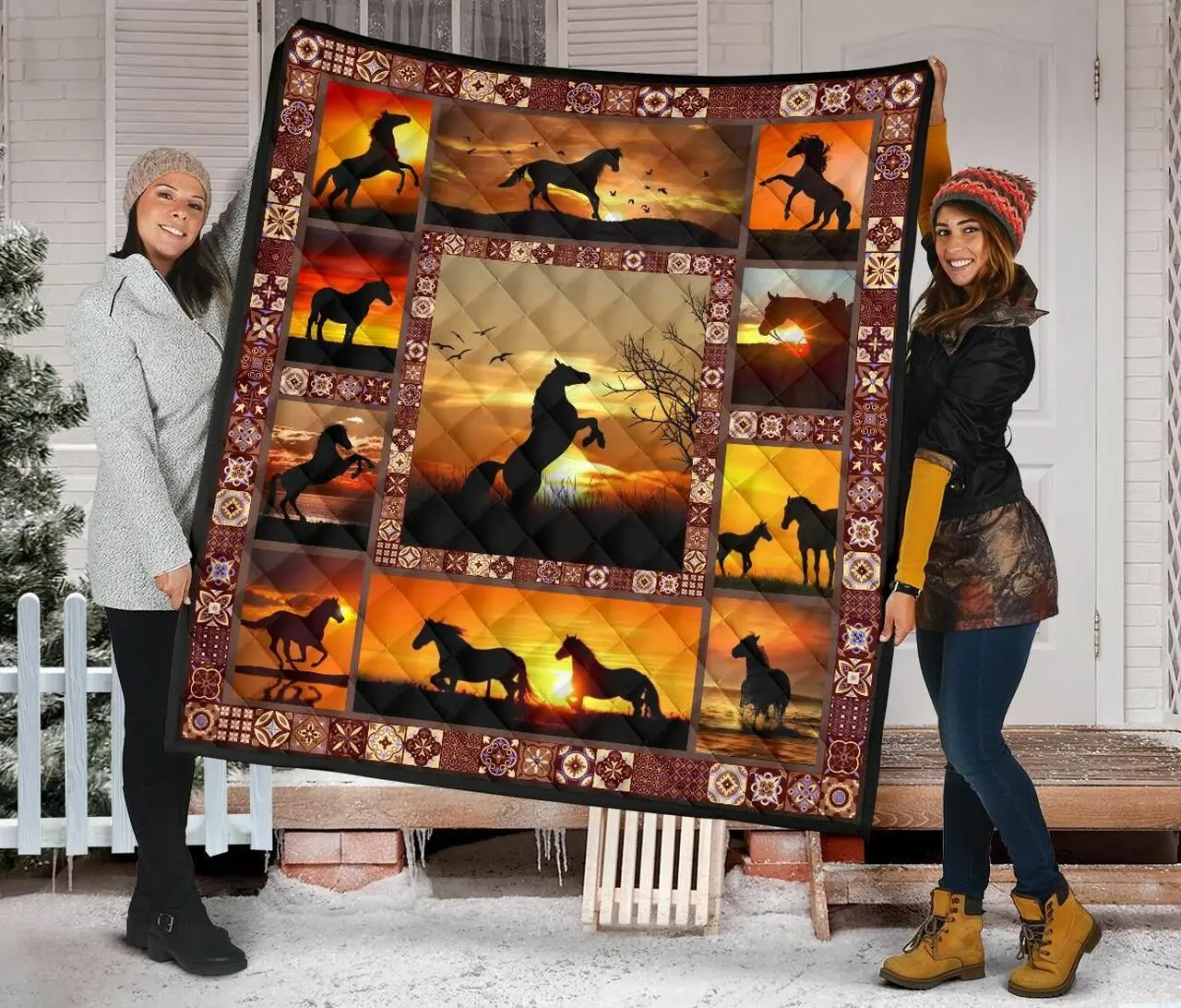 Horse Quilt Blanket Dhc09121391Dd and Home Decor