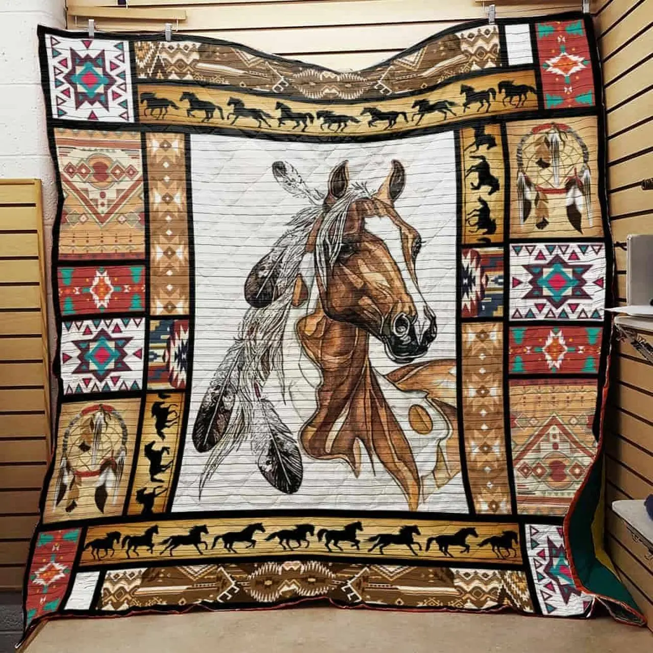 Horse Quilt Blanket Dhc1312524Vt and Home Decor