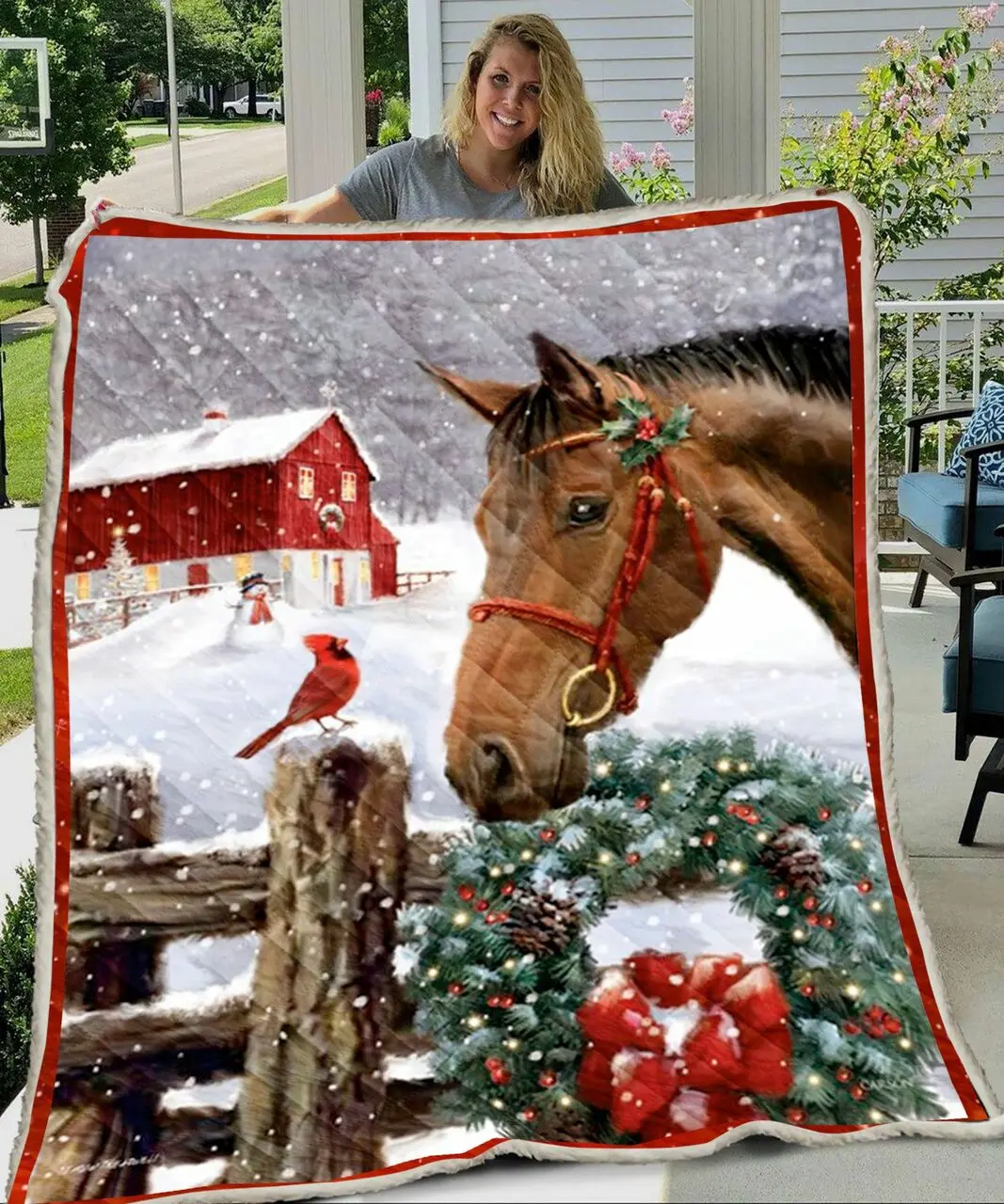 Horse Quilt Blanket Dhc150120712Td and Home Decor