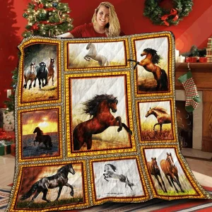 Horse V3 Wind 3D Customized Quilt and Home Decor