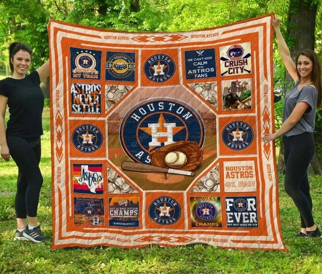 Houston Astros 1 Quilt Blanket Fan Made and Home Decor