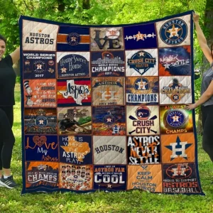 Houston Astros 2 Quilt Blanket and Home Decor