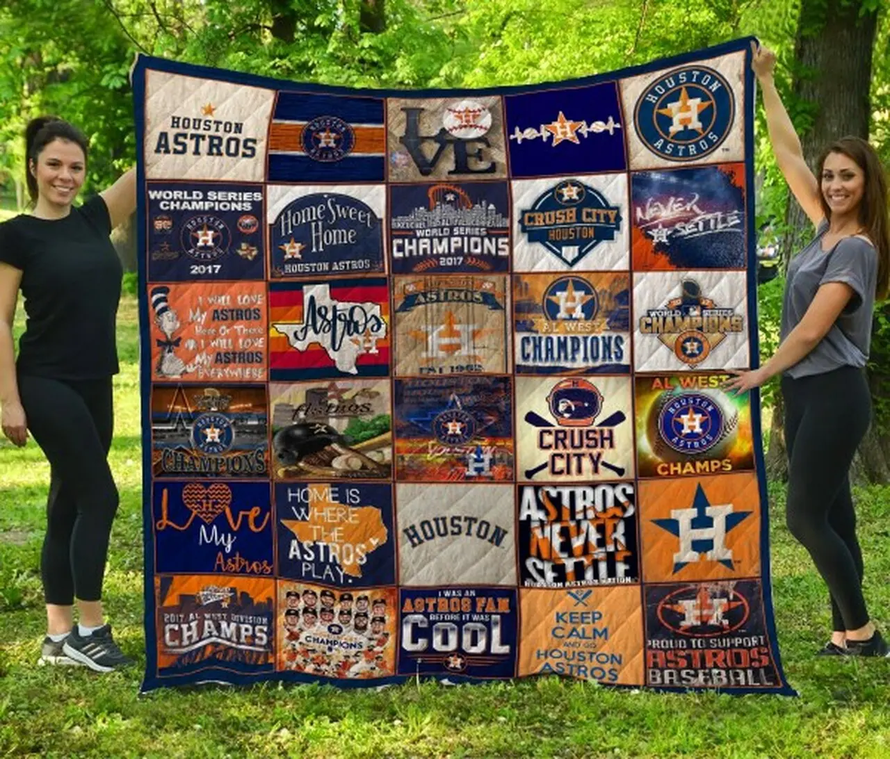 Houston Astros 2 Quilt Blanket and Home Decor