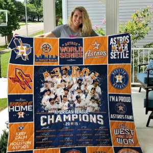 Houston Astros Quilt Blanket 03 and Home Decor