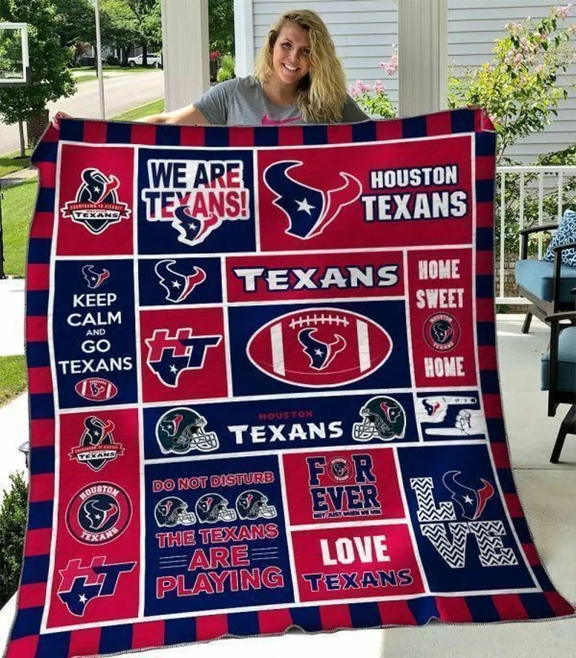 Houston Texans Quilt Blanket 04 and Home Decor