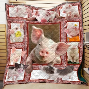 Huge Pig Lover Quilt and Home Decor