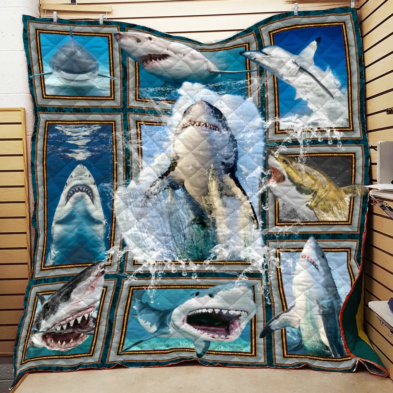 Huge Shark Lover Quilt and Home Decor