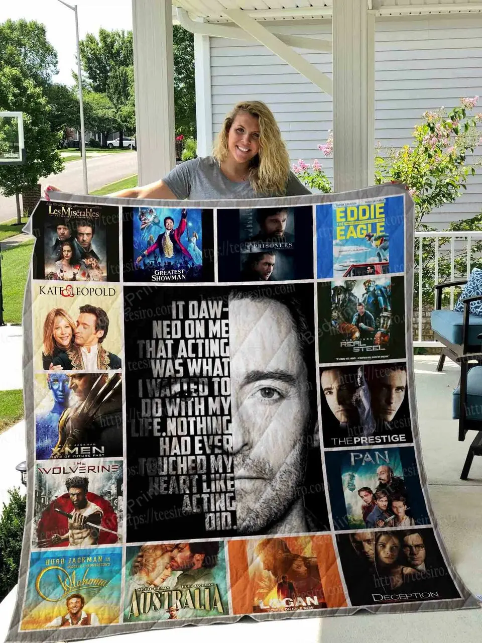 Hugh Jackman 2 Quilt Blanket 01 and Home Decor