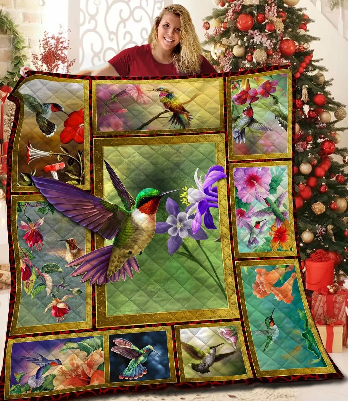 Hummingbird Quilt Rek and Home Decor