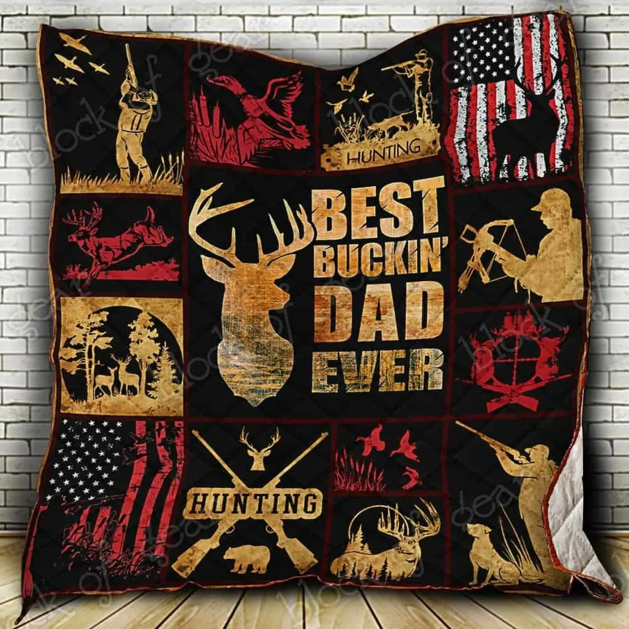 Hungting Dad Cl19100425Mdq Quilt Blanket and Home Decor