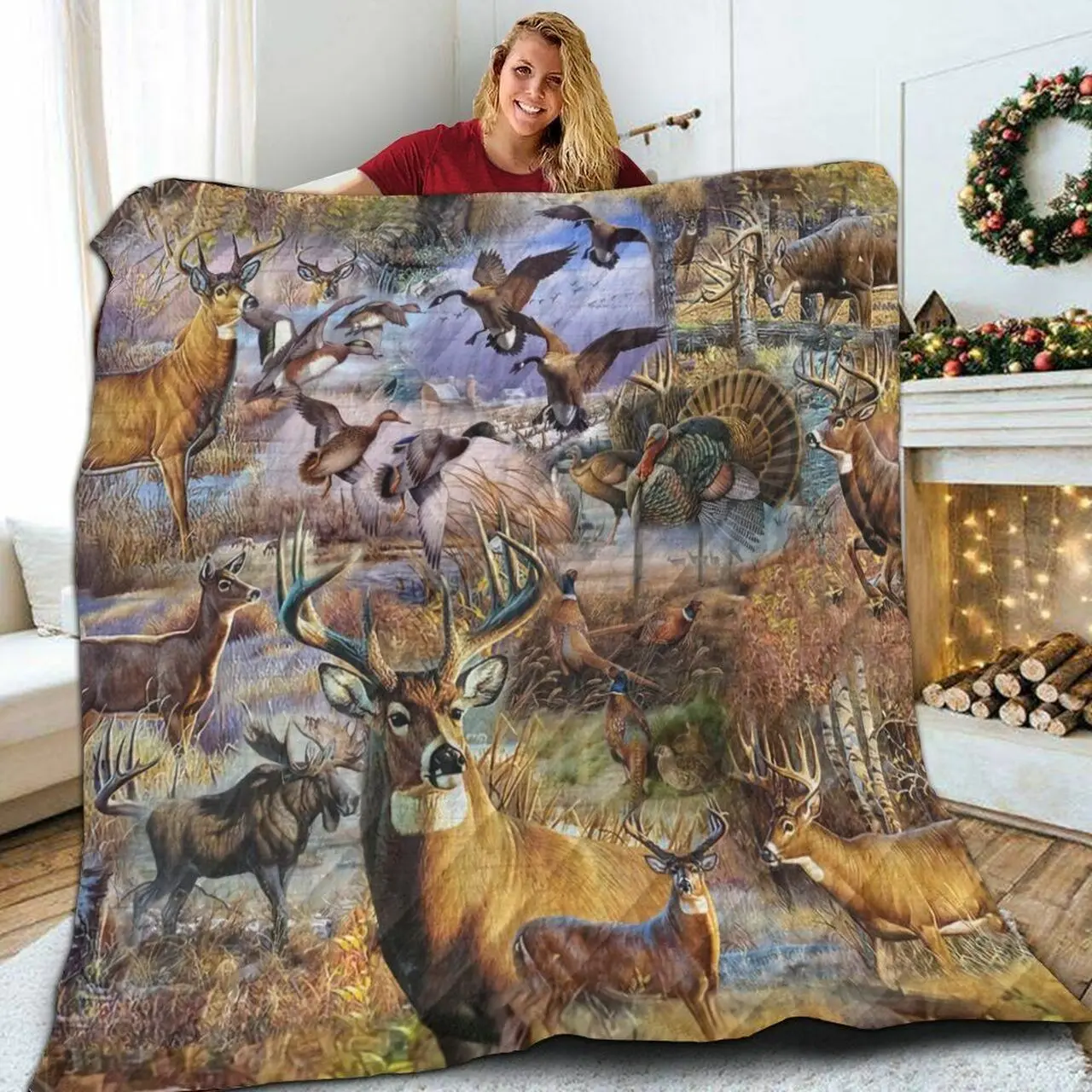 Hunting All 3D Customized Quilt and Home Decor