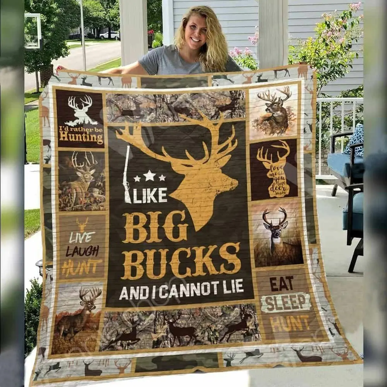 Hunting Awesome O Quilt Ax and Home Decor