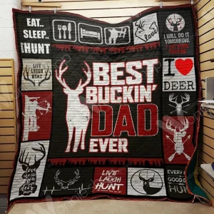 Hunting Dad Quilt Blanket and Home Decor