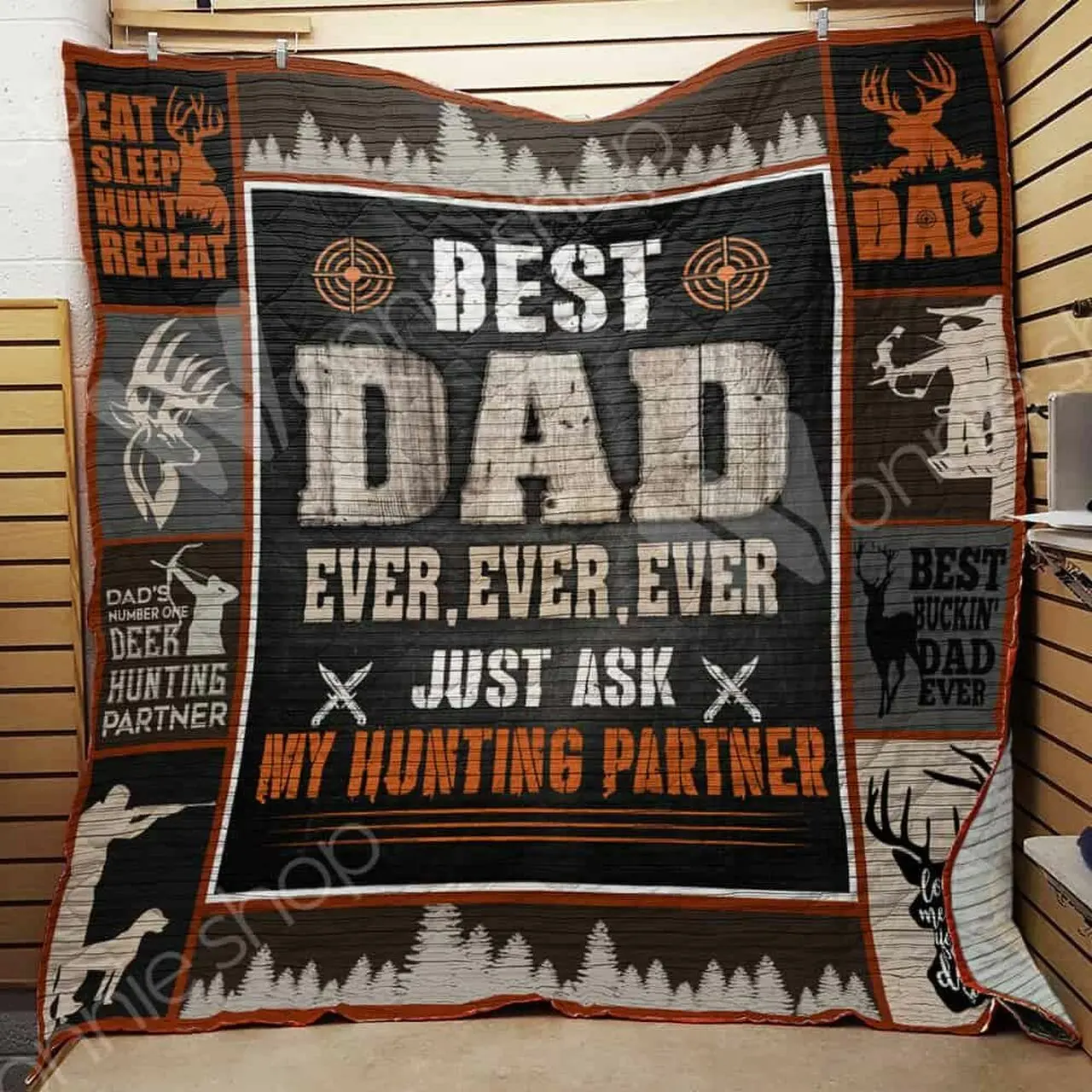 Hunting Dad Quilt Blanket Dhc1102480Td and Home Decor