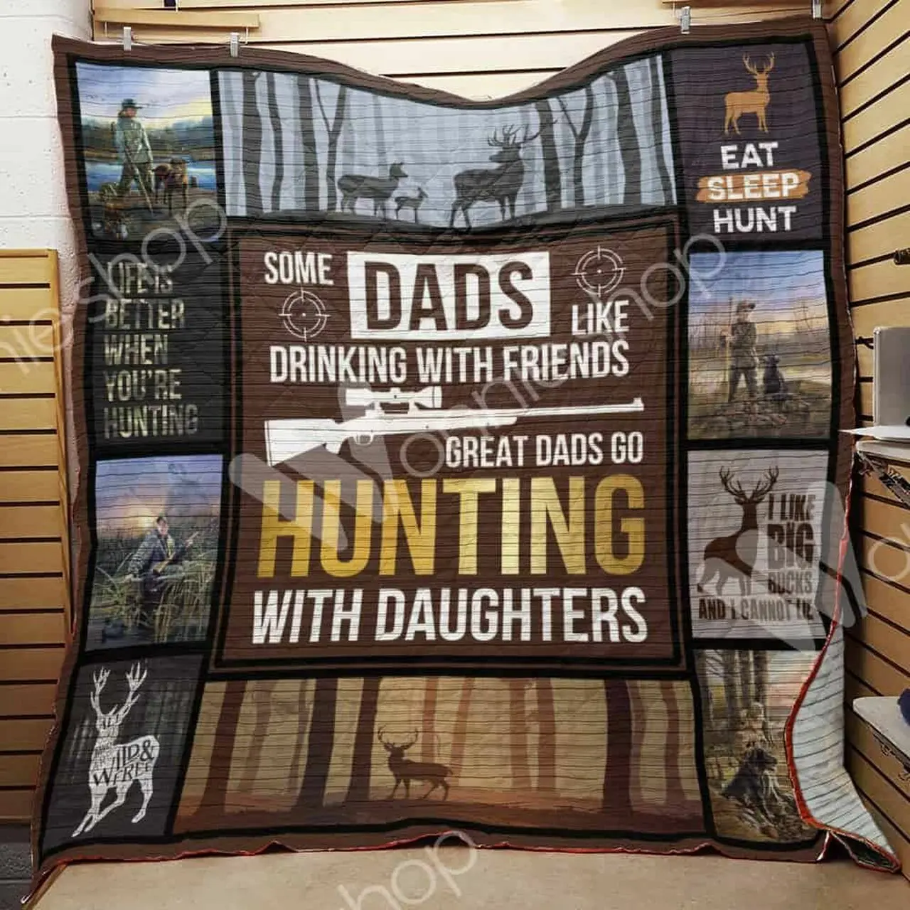 Hunting Dad Quilt Blanket Dhc1102502Td and Home Decor