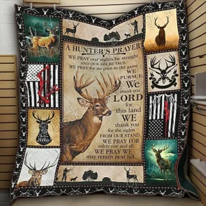 Hunting Deer And Deer V1 3D Customized Quilt and Home Decor