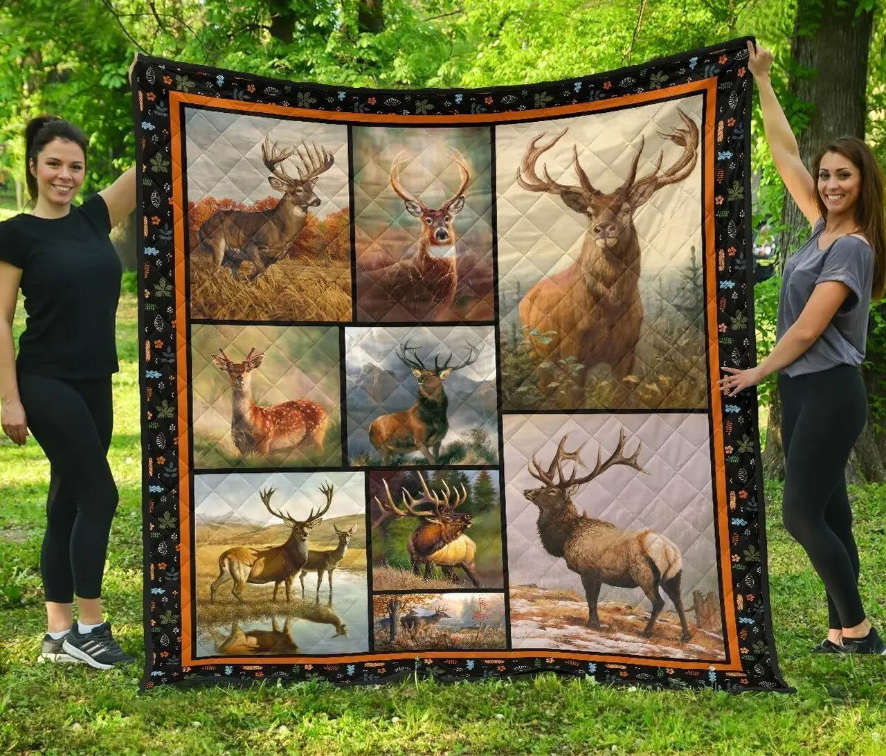 Hunting Deer Moment 3D Customized Quilt and Home Decor