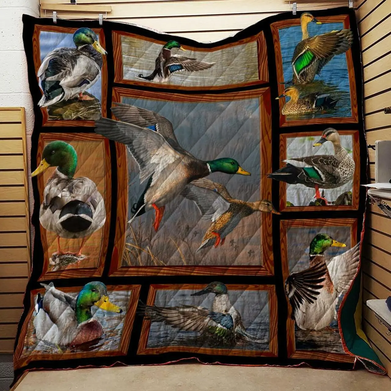 Hunting Duck In The Forest Quilt Quilt and Home Decor