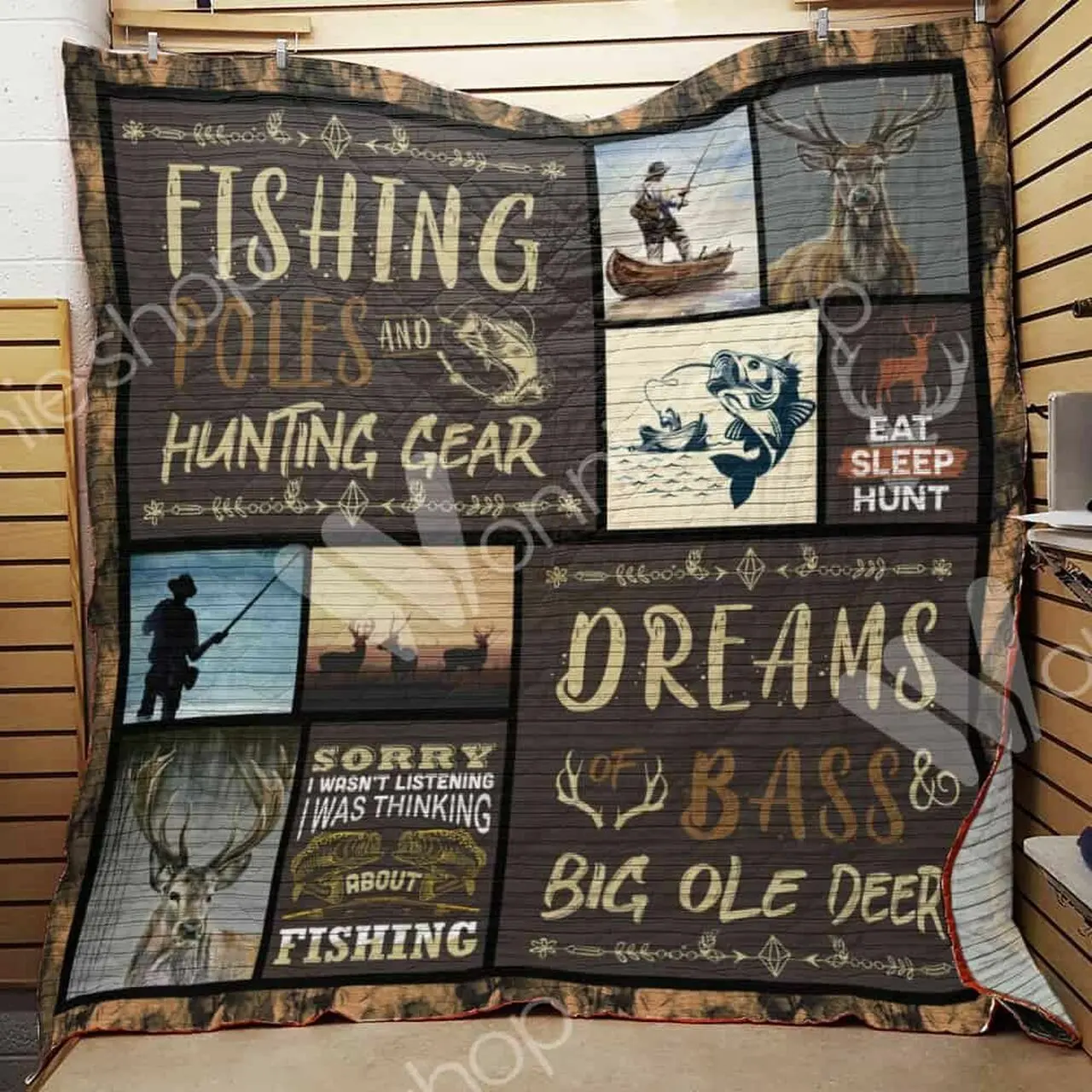 Hunting Quilt Blanket Dhc03021318Td and Home Decor