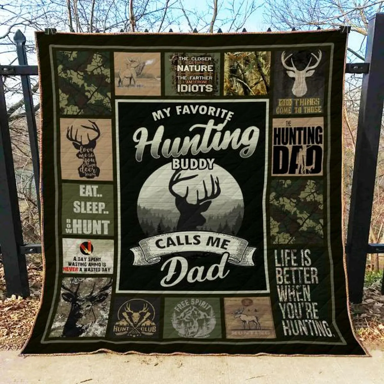 Hunting Quilt Blanket Ver 64 Quilt and Home Decor