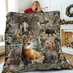 Hunting Story Strength 3D Customized Quilt and Home Decor