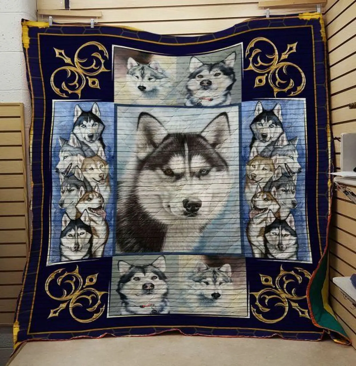Husky Royal Husky Quilt Blanket Dhc020120878Td and Home Decor