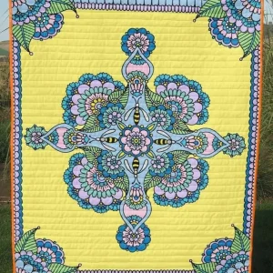 I Love Bees Blanket Th0207 Quilt and Home Decor