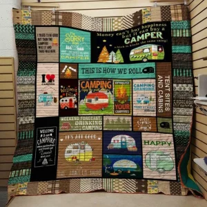 I Love Camping Quilt and Home Decor