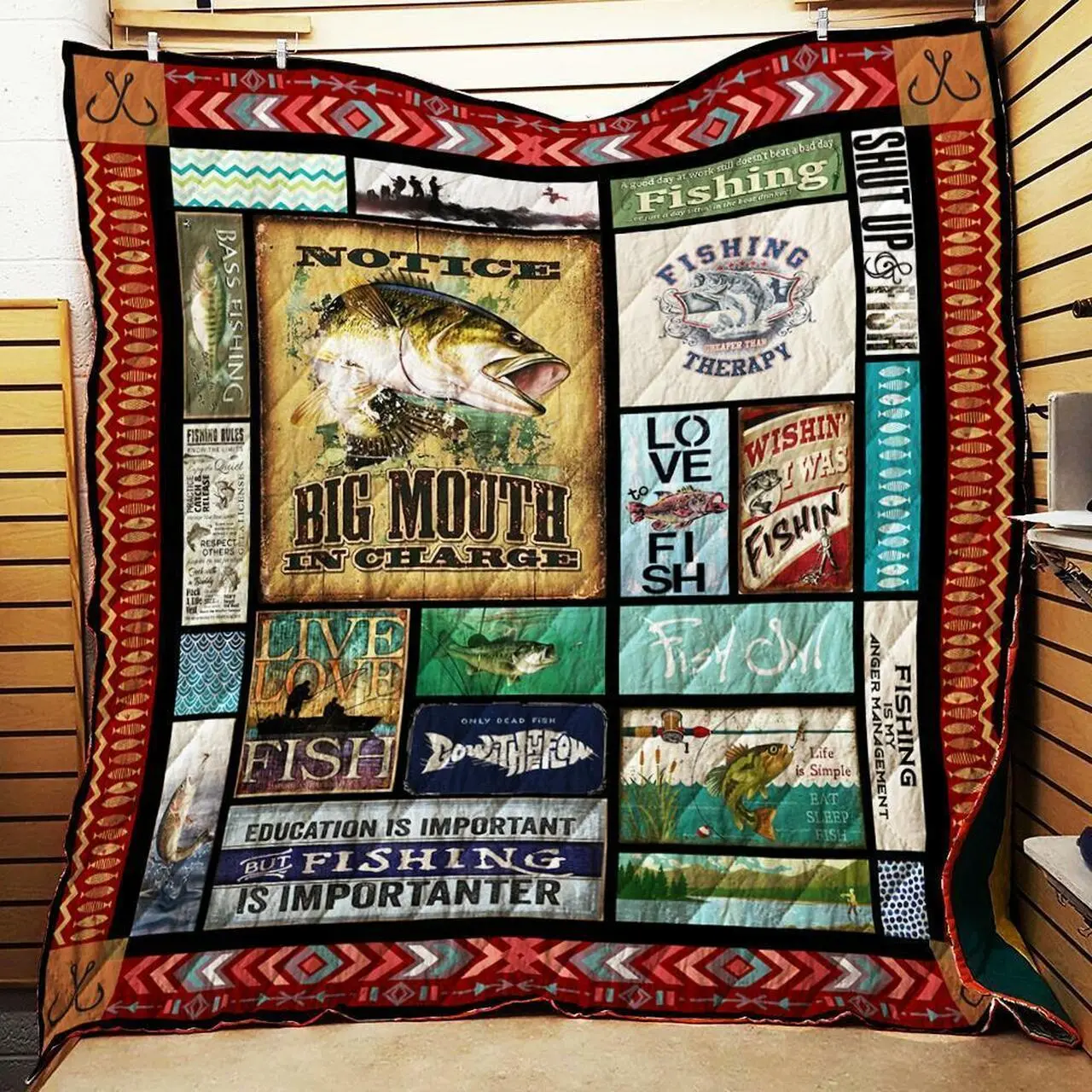 I Love Fishing – Quilt and Home Decor